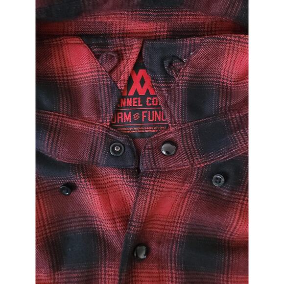 Dixxon Flannel Form & Function Red & Black Snap Buttons Men’s 2X Tall - Picture 5 of 10